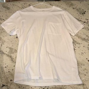 Jcrew Slub Cotton Garment Dyed Pocket T-Shirt Large White
